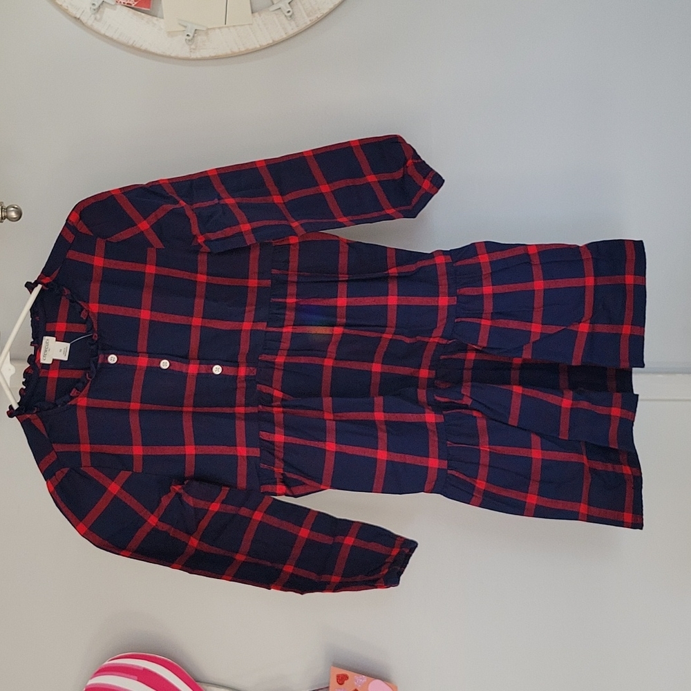 NWT j crew factory girl flannel plaid dress